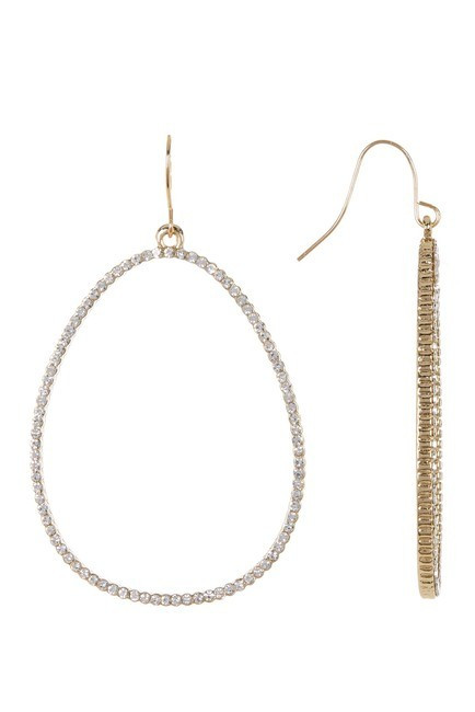 Spring Street | Crystal Pave Oval Hoop Earrings | Nordstrom Rack | Nordstrom Rack