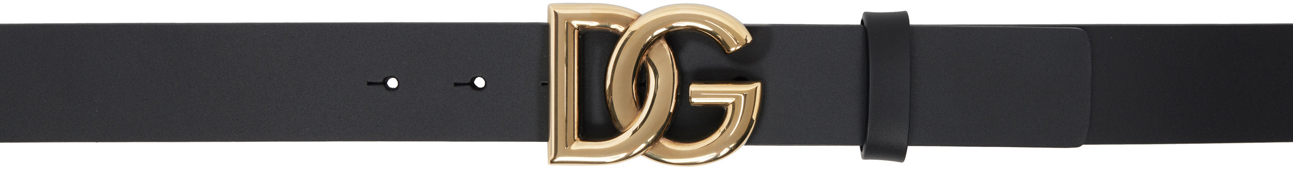 Dolce&Gabbana Black Lux Leather Belt | SSENSE