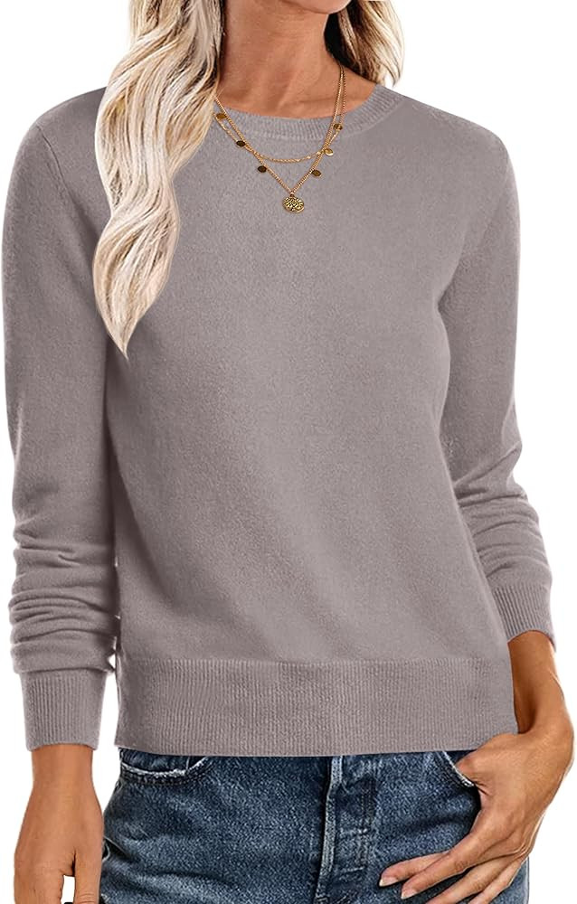 ANRABESS Sweaters for Women Long Sleeve Lightweight Crewneck Soft Basic Knit Loose Fit Pullover T... | Amazon (US)