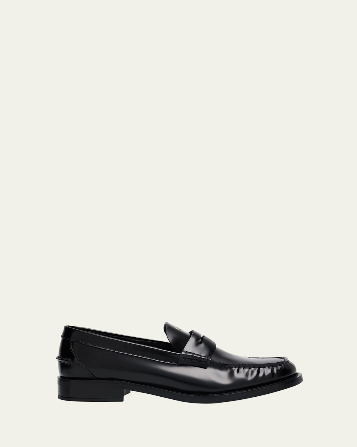 Leather Ruched Penny Loafers | Bergdorf Goodman