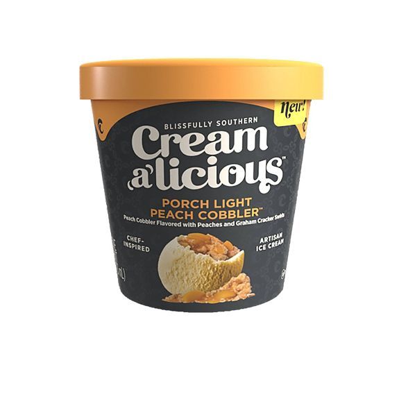 Creamalicious Porch Light Peach Cobbler Ice Cream - 16oz | Target