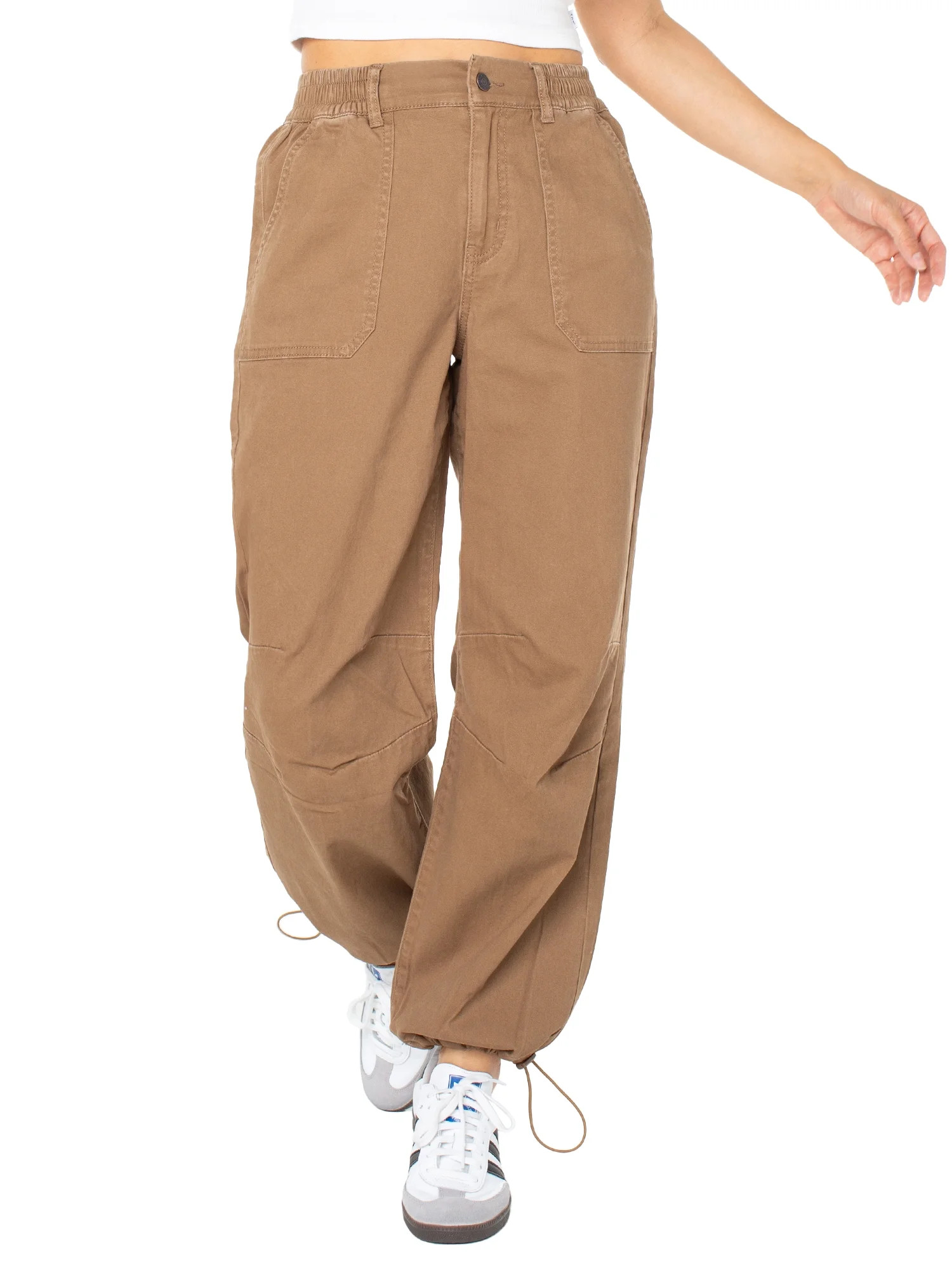 Celebrity Pink Juniors and Juniors Plus Mid Rise Parachute Pant with Toggle Ankle Sizes XXS-3X | Walmart (US)