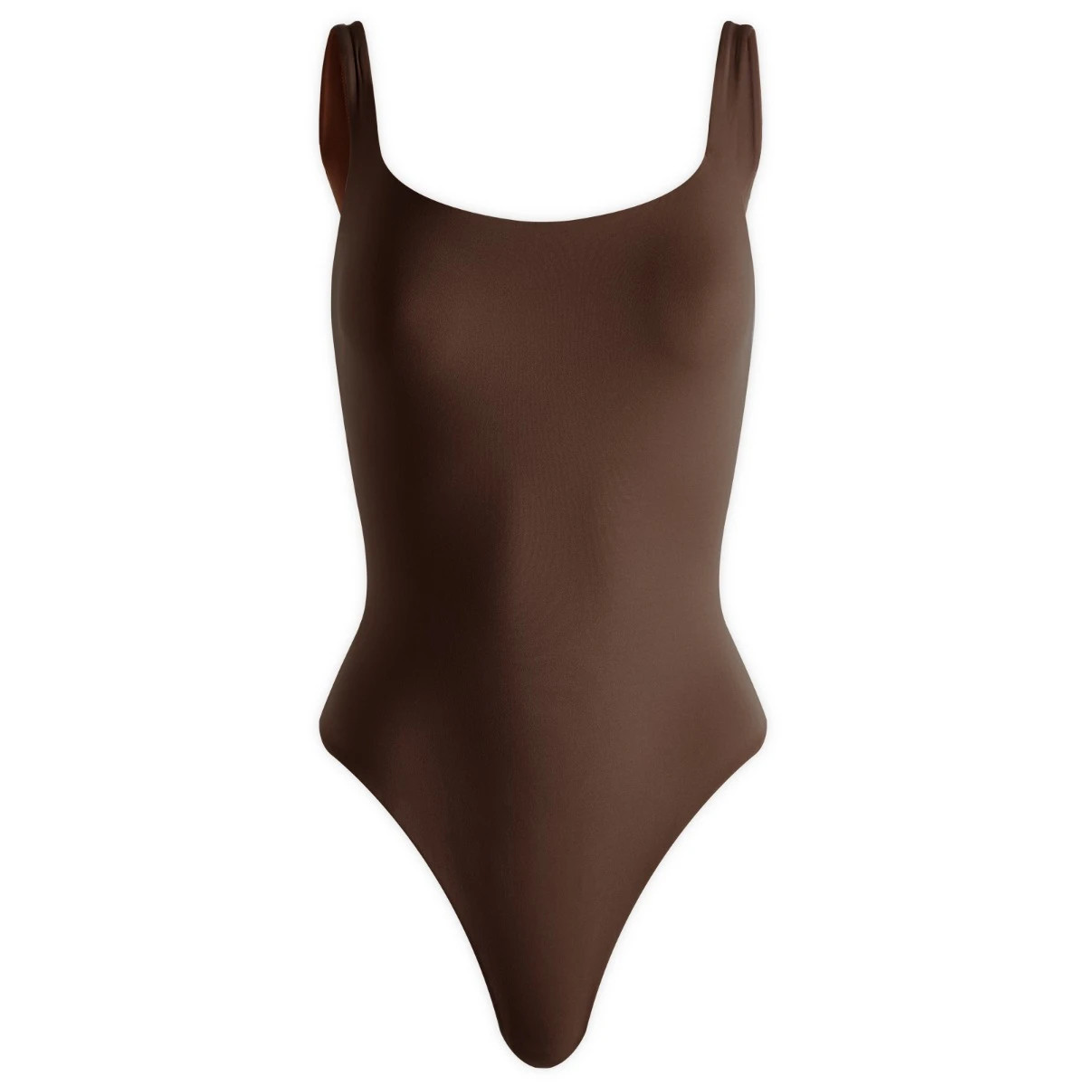 SKIMS Women's Fits Everybody Square Neck Bodysuit in Cocoa, Size X-Large | END. Clothing