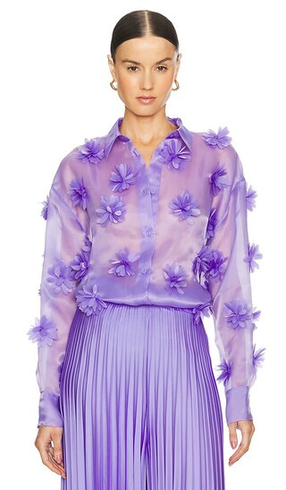 Emersyn Flower Shirt in Amethyst Violet | Revolve Clothing (Global)