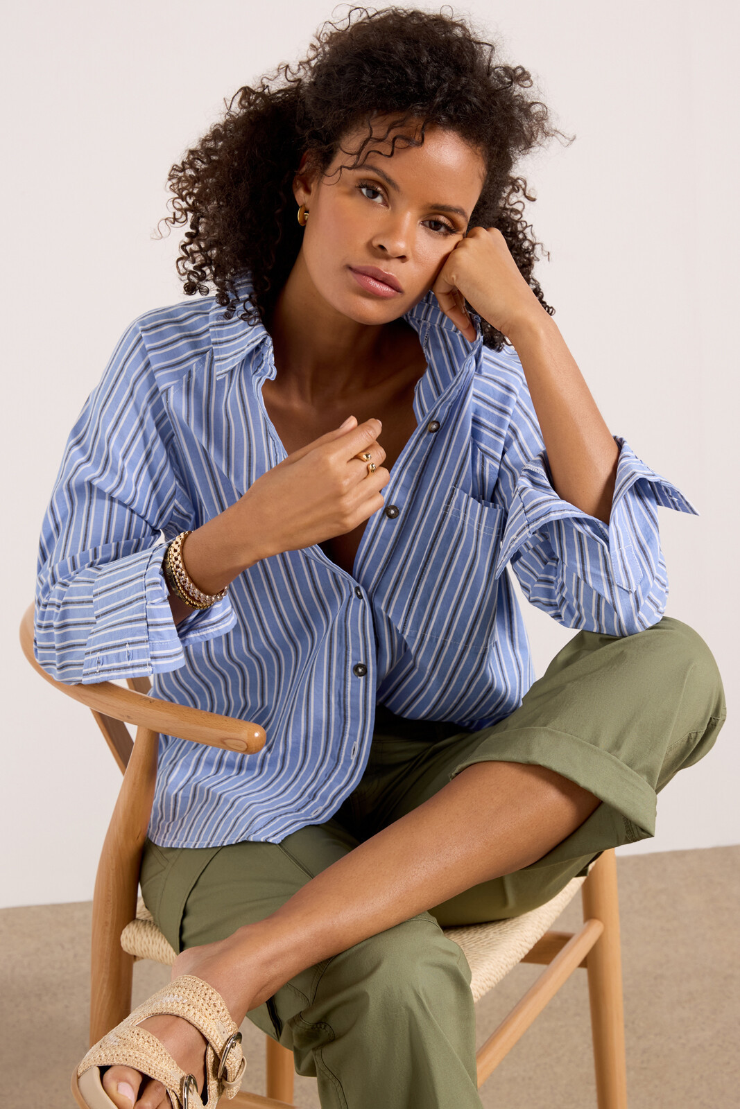 Everly Stripe Shirt | Evereve