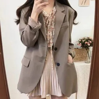 Set: Blazer + A-Line Skirt | YesStyle Global