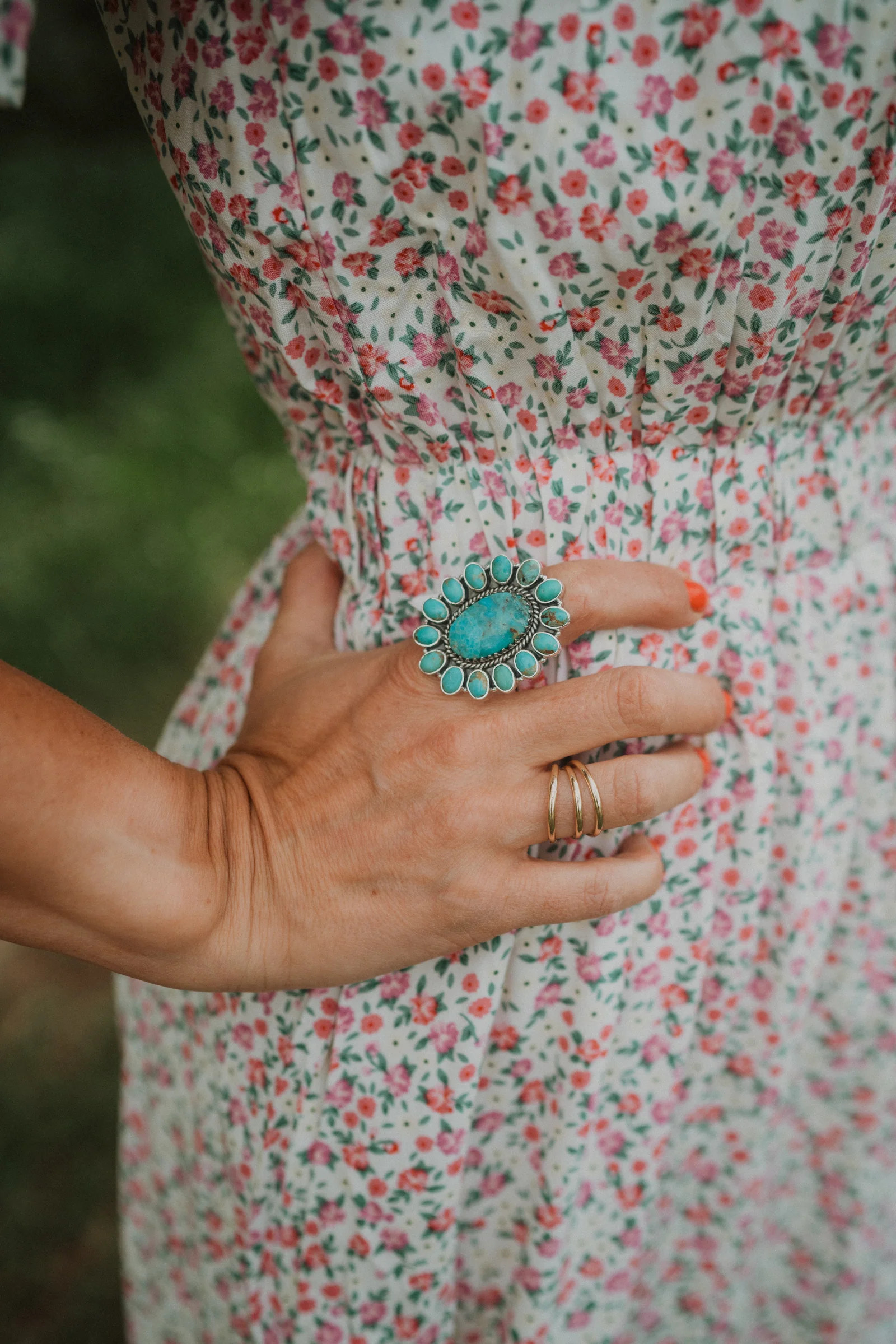 Memphis Ring | Turquoise | Goldie Lew Jewelry, LLC