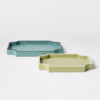 Set of 2 Faux Suede Trays - Threshold™ designed with Studio McGee | Target
