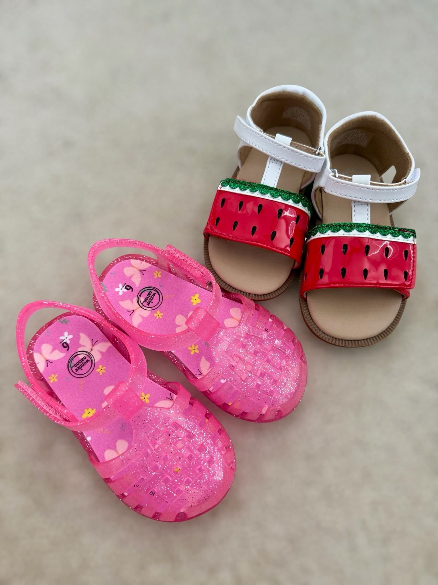 Sweet summer shoe finds for little girls 🍉🩷 

These adorable toddler sandals are too cute for summer — from sparkly pink jelly shoes to the cutest watermelon sandals for beach days, pool days, vacations & everyday play ☀️ Perfect affordable toddler shoe finds from Walmart!

Toddler summer shoes, girls jelly sandals, toddler watermelon sandals, affordable toddler fashion, Walmart toddler finds, cute girls sandals, summer toddler style, toddler shoe favorites 🍉✨👡

#LTKKids #LTKBaby #LTKmomlife