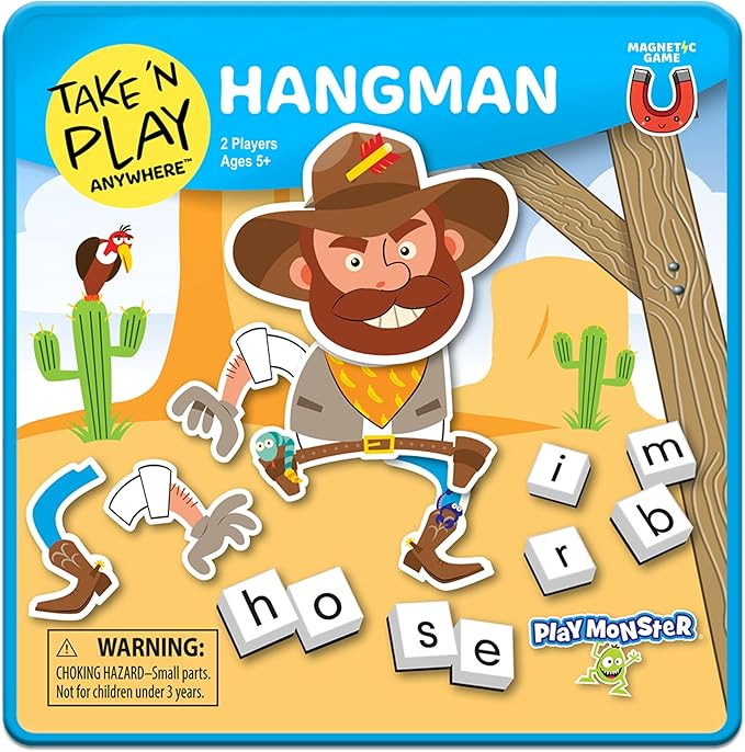 PlayMonster Take N Play Anywhere — Hangman — Easy to Use, Hard to Lose — Fun on the Go Trav... | Amazon (US)