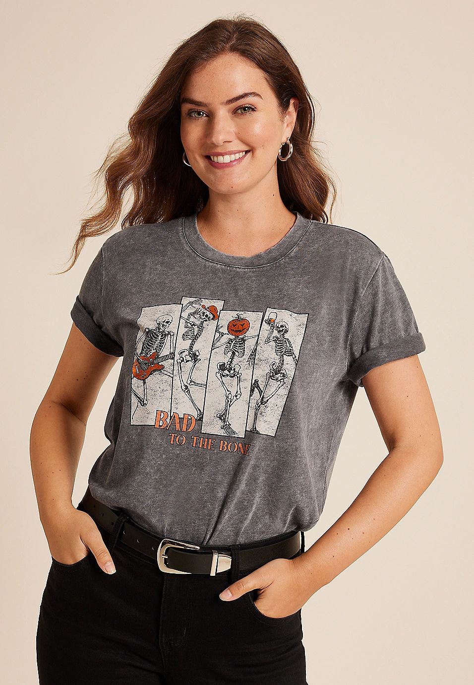 Bad To The Bone Oversized Fit Graphic Tee | Maurices