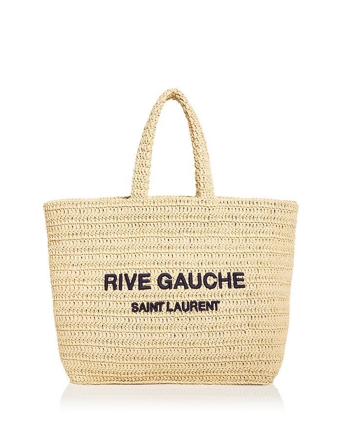 Saint Laurent Rive Gauche Woven Raffia Shopping Tote Back to Results -  Handbags - Bloomingdale's | Bloomingdale's (US)