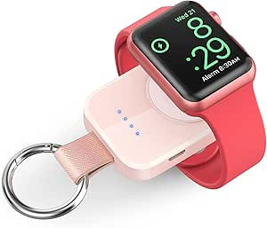 Portable Wireless Charger Compatible for Apple Watch Series 7/6/5/4/3/2/SE/Nike, Compact Magnetic... | Amazon (US)
