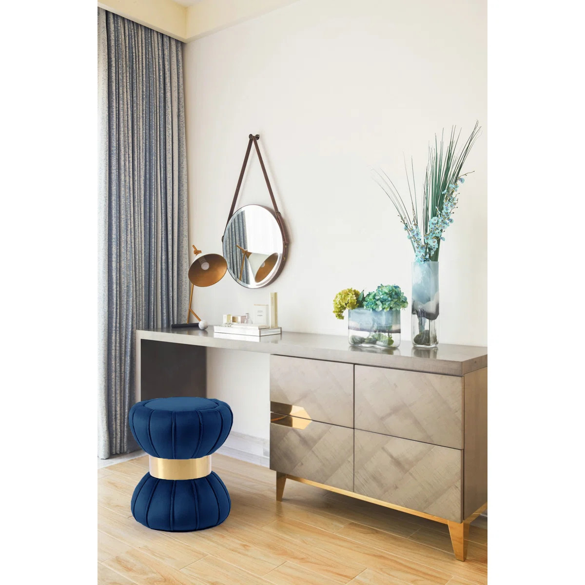 Cerjio Velvet Ottoman | Wayfair North America