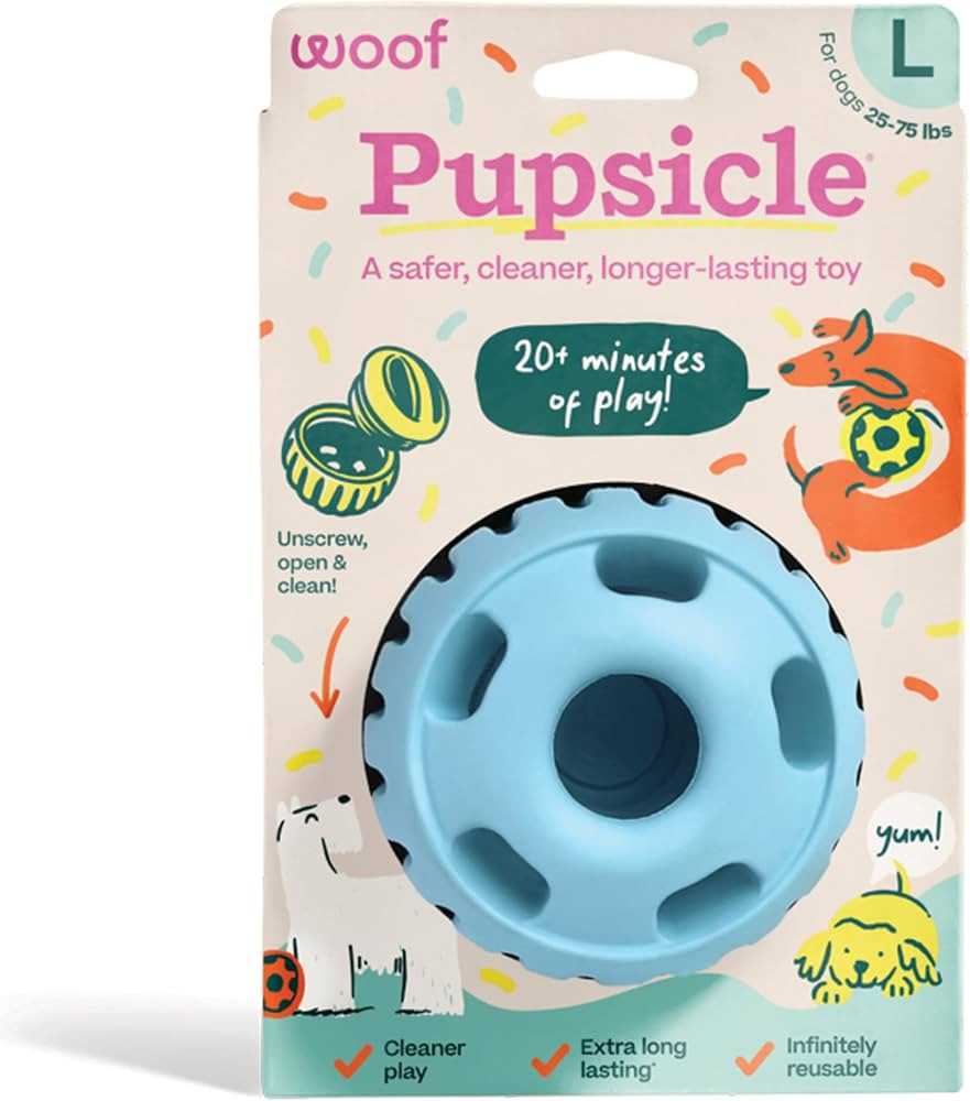 WOOF Party Pupsicle - Long-Lasting Interactive Dog Toys for Boredom - Low-Mess Design - Birthday ... | Amazon (US)