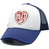 All You Need Is Love Navy Blue Trucker Hat With Mesh Snap Back, Navy Blue Hat Adjustable For All Gif | Etsy (US)