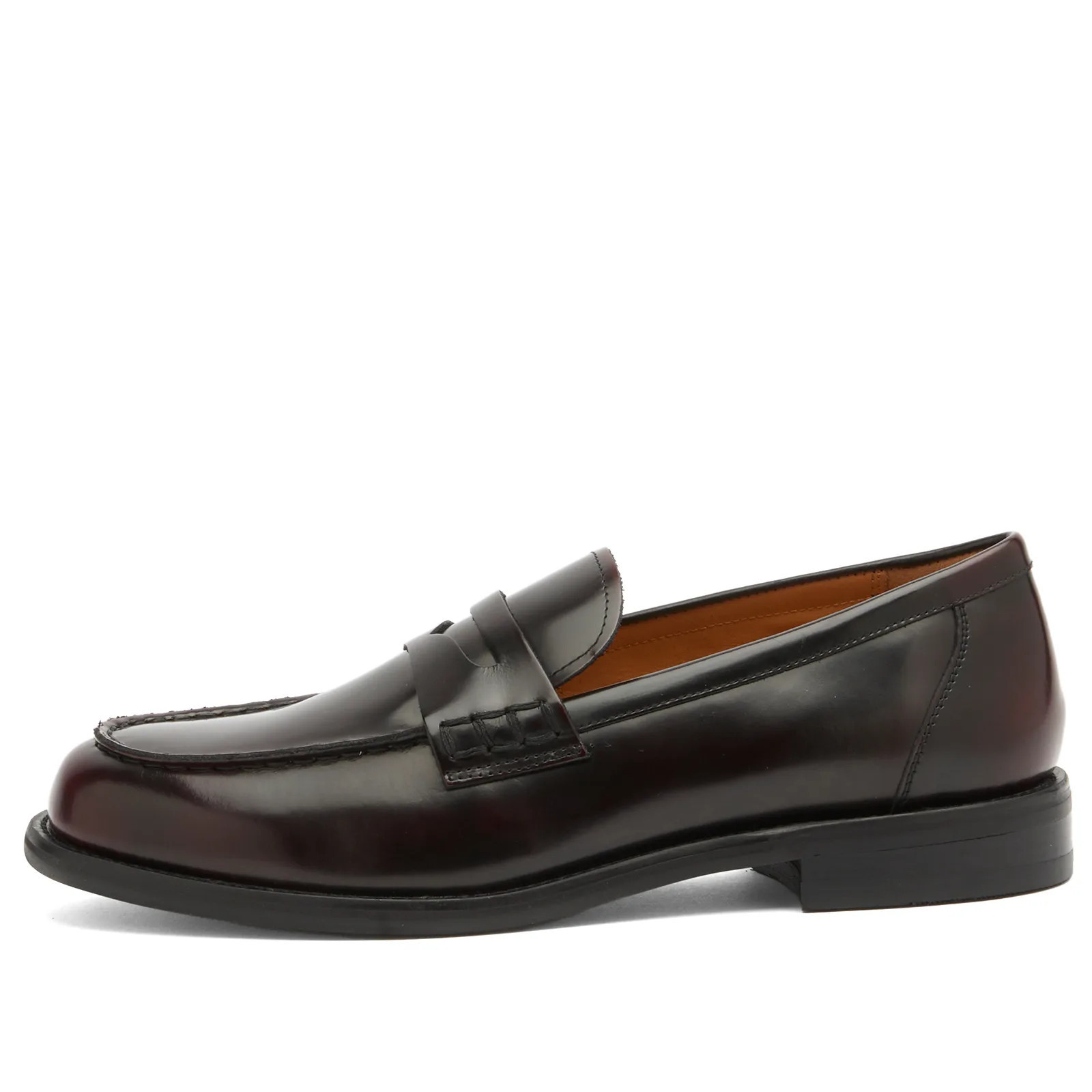 Vagabond Shoemakers Women's Linn Polished Leather Penny Loafer Dark Bordo | END. Clothing