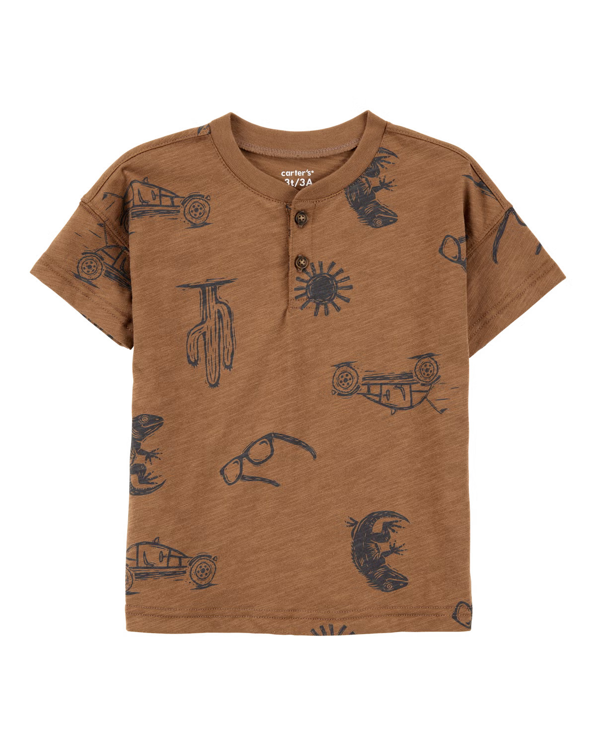 Toddler Desert Print Henley - Brown - Carter's | Carter's | Carter's Inc