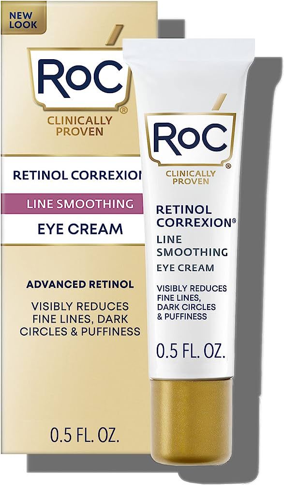 RoC Retinol Correxion Under Eye Cream for Dark Circles & Puffiness, Daily Wrinkle Cream, Anti Agi... | Amazon (US)