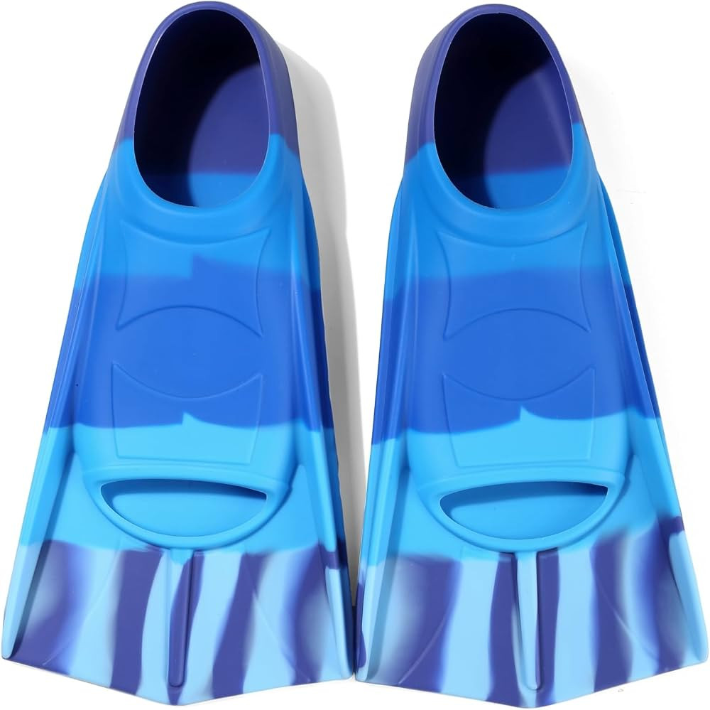 Kids Swim Fins,Short Youth Flippers Swimming Training Fins for Lap Swimming Pool Snorkeling for C... | Amazon (US)