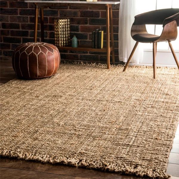 nuLOOM Handmade Eco Natural Fiber Chunky Loop Jute Rug (5' x 8') | Bed Bath & Beyond