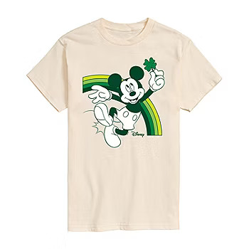 new!Juniors Womens Crew Neck Short Sleeve Mickey and Friends Graphic T-Shirt | JCPenney