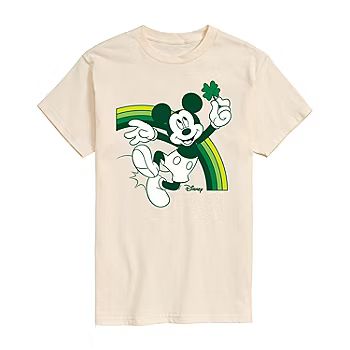 new!Juniors Womens Crew Neck Short Sleeve Mickey and Friends Graphic T-Shirt | JCPenney