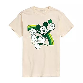 new!Juniors Womens Crew Neck Short Sleeve Mickey and Friends Graphic T-Shirt | JCPenney