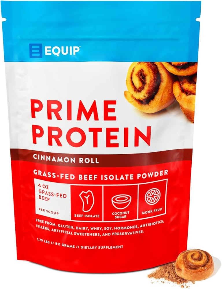 Equip Foods Prime Protein Powder | Clean, Grass Fed Beef Protein Powder for Women & Men | Carnivo... | Amazon (US)