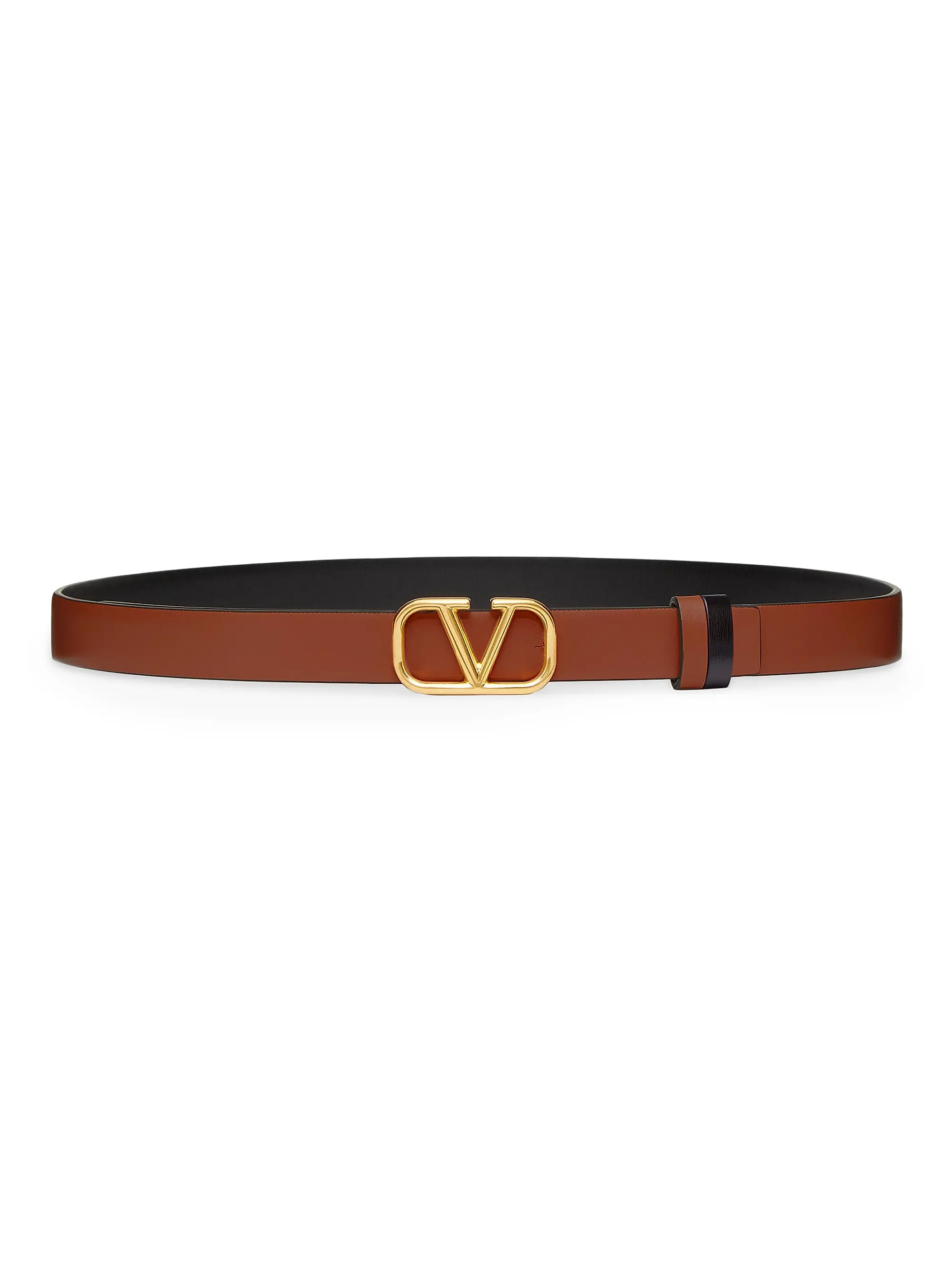 Reversible VLogo Signature Belt in Glossy Calfskin 20MM | Saks Fifth Avenue