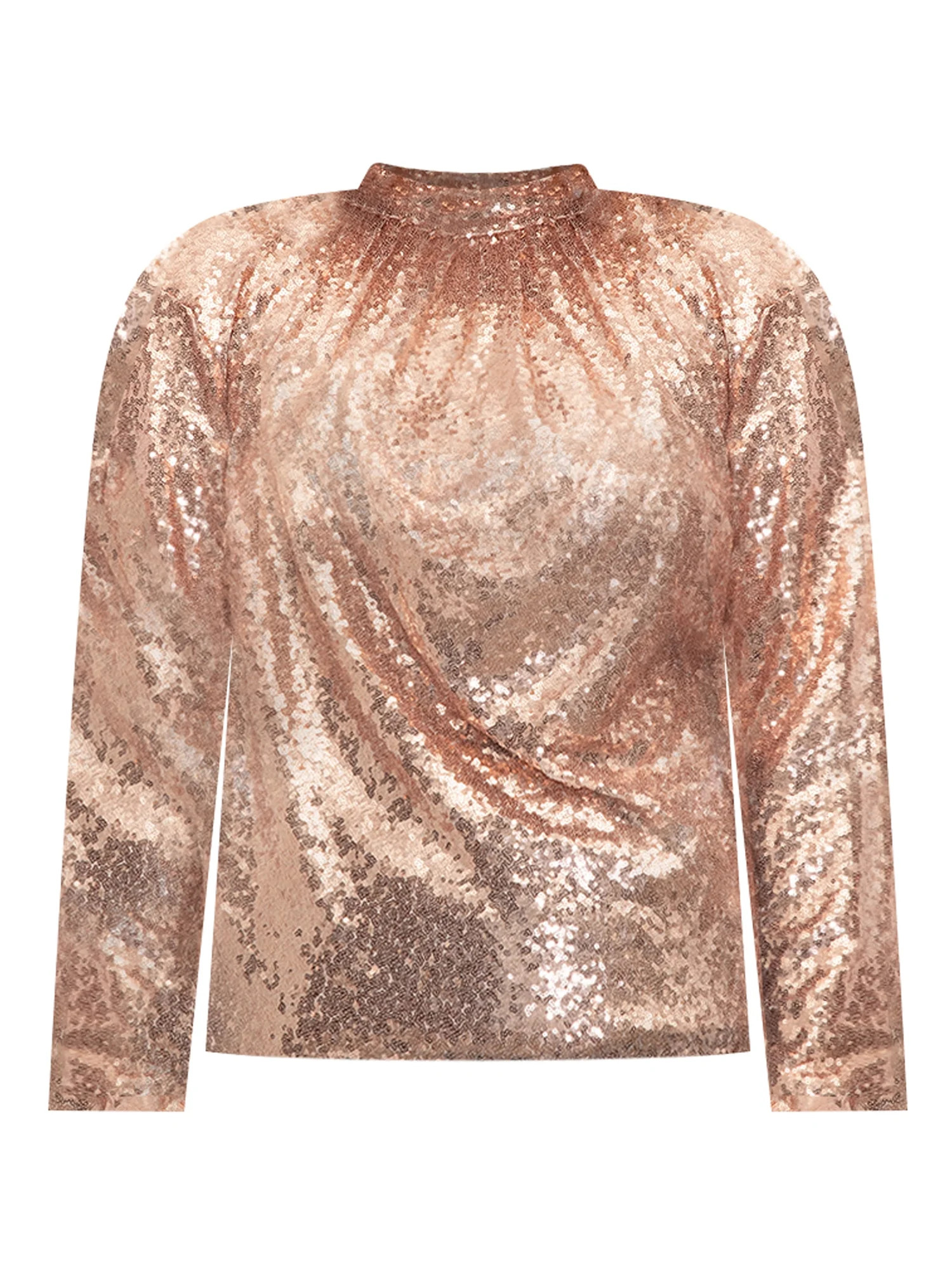 ELOQUII Elements Women's Plus Size Cowl Back Sequin Top - Walmart.com | Walmart (US)