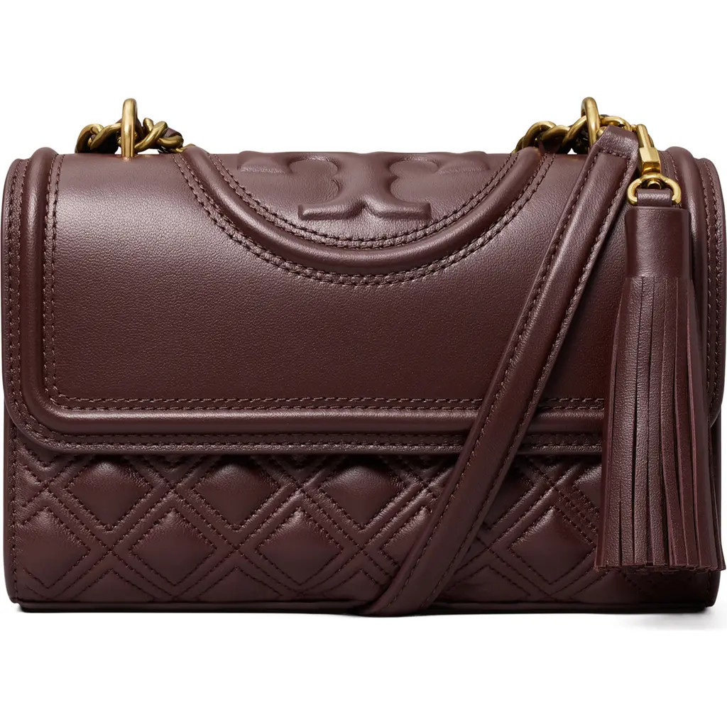 Tory Burch Small Fleming Convertible Leather Shoulder Bag in Albarossa at Nordstrom | Nordstrom