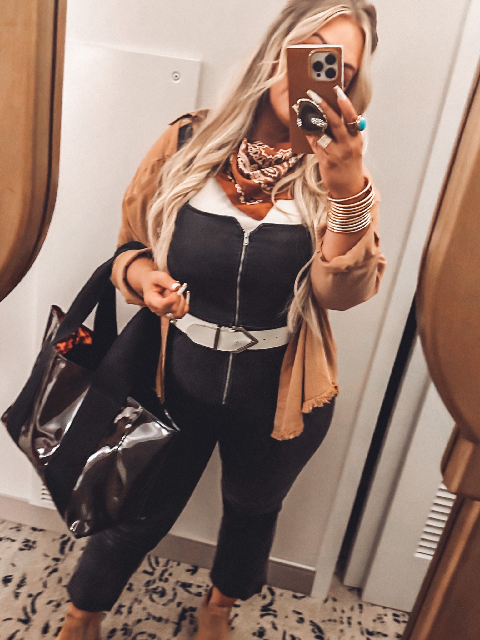 Free people overalls w stretch and made for girls with curves 🙌🏻 all my girls w booty and hips, run and get these! I’m obsessed and now need all the colors! This oversized tortoise state bag is worth the money! 

#LTKstyletip #LTKcurves #LTKbeauty