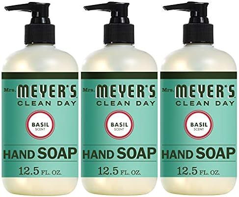 Mrs. Meyer’s Clean Day Liquid Hand Soap, Basil Scent, 12.5 Fluid Ounces, Pack of 3 | Amazon (US)