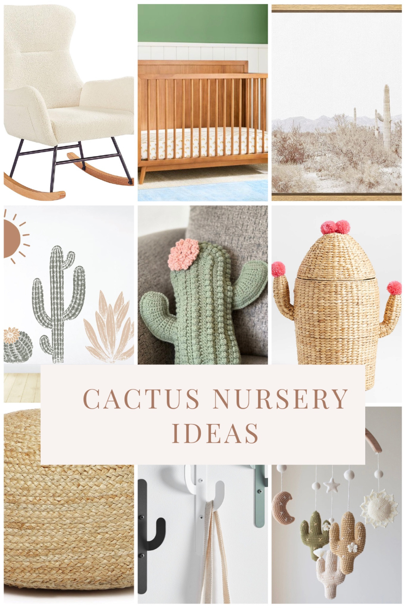🌵I absolutely love these cactus-themed nursery decor ideas! I’m confident that this will be a beautiful room for any baby! 

#babynursery #nurserydecor #nurseryinspo #baby
