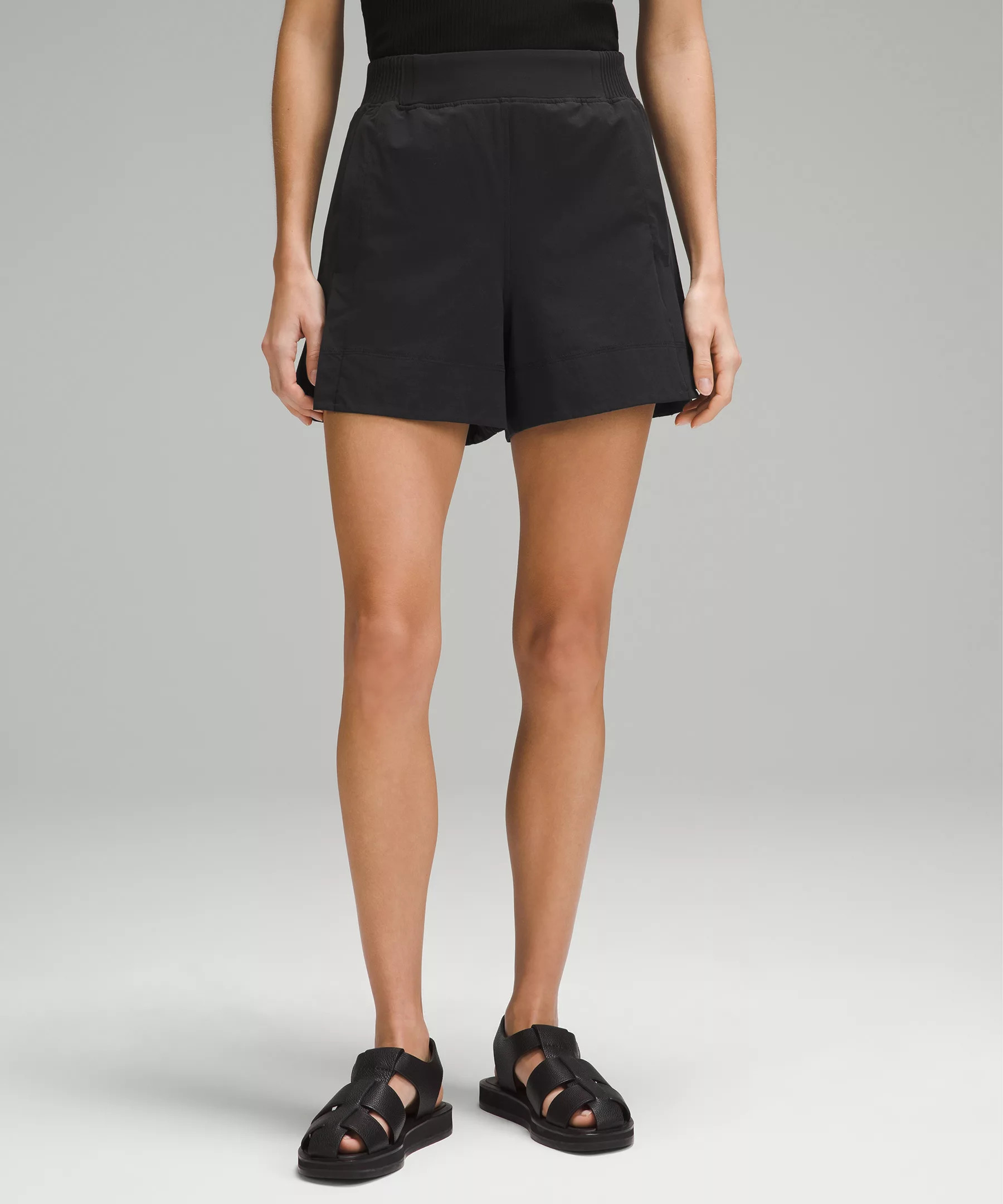 Stretch Woven Relaxed-Fit High-Rise Short 4" | Women's Shorts | lululemon | Lululemon (US)