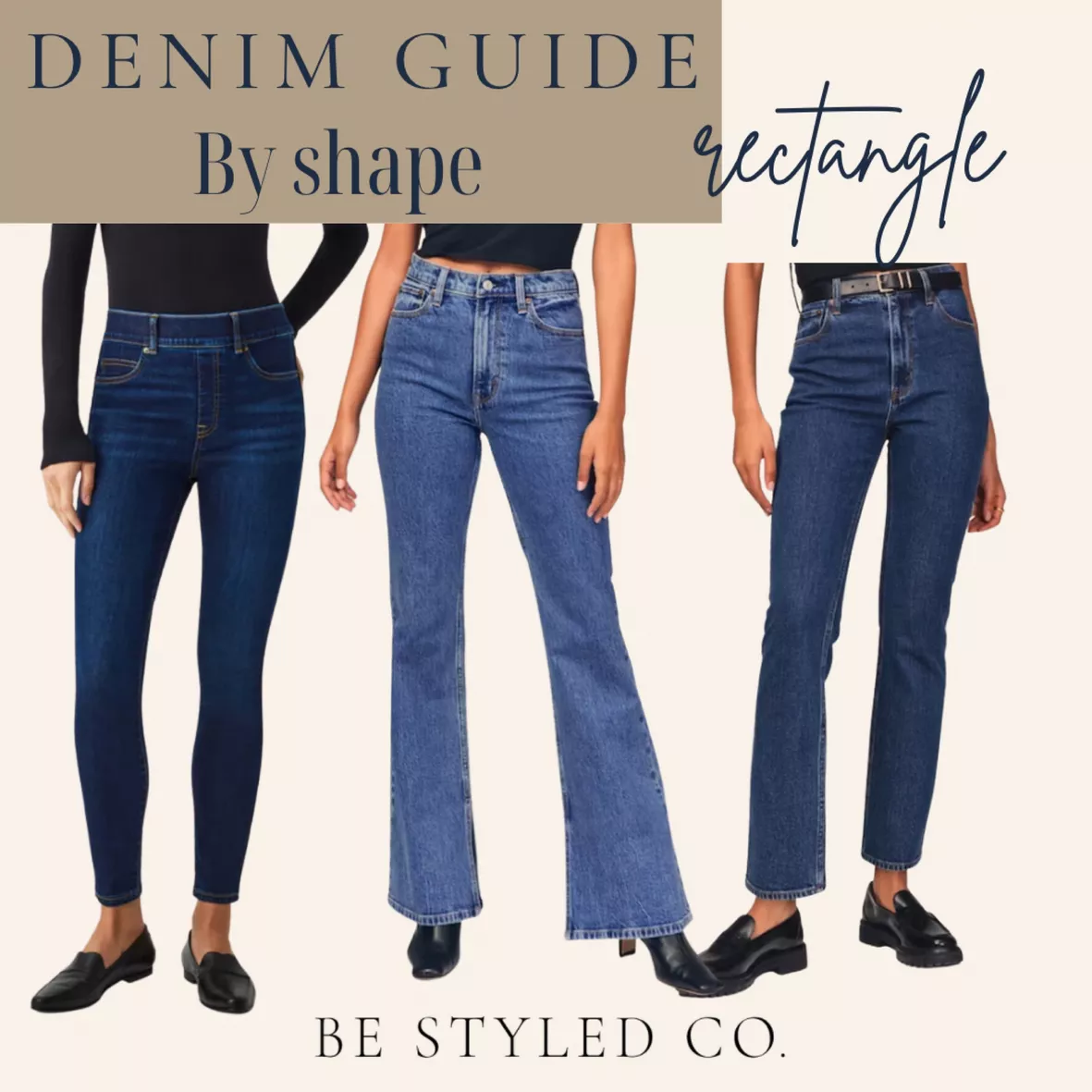 Women jeans for rectangle body shape