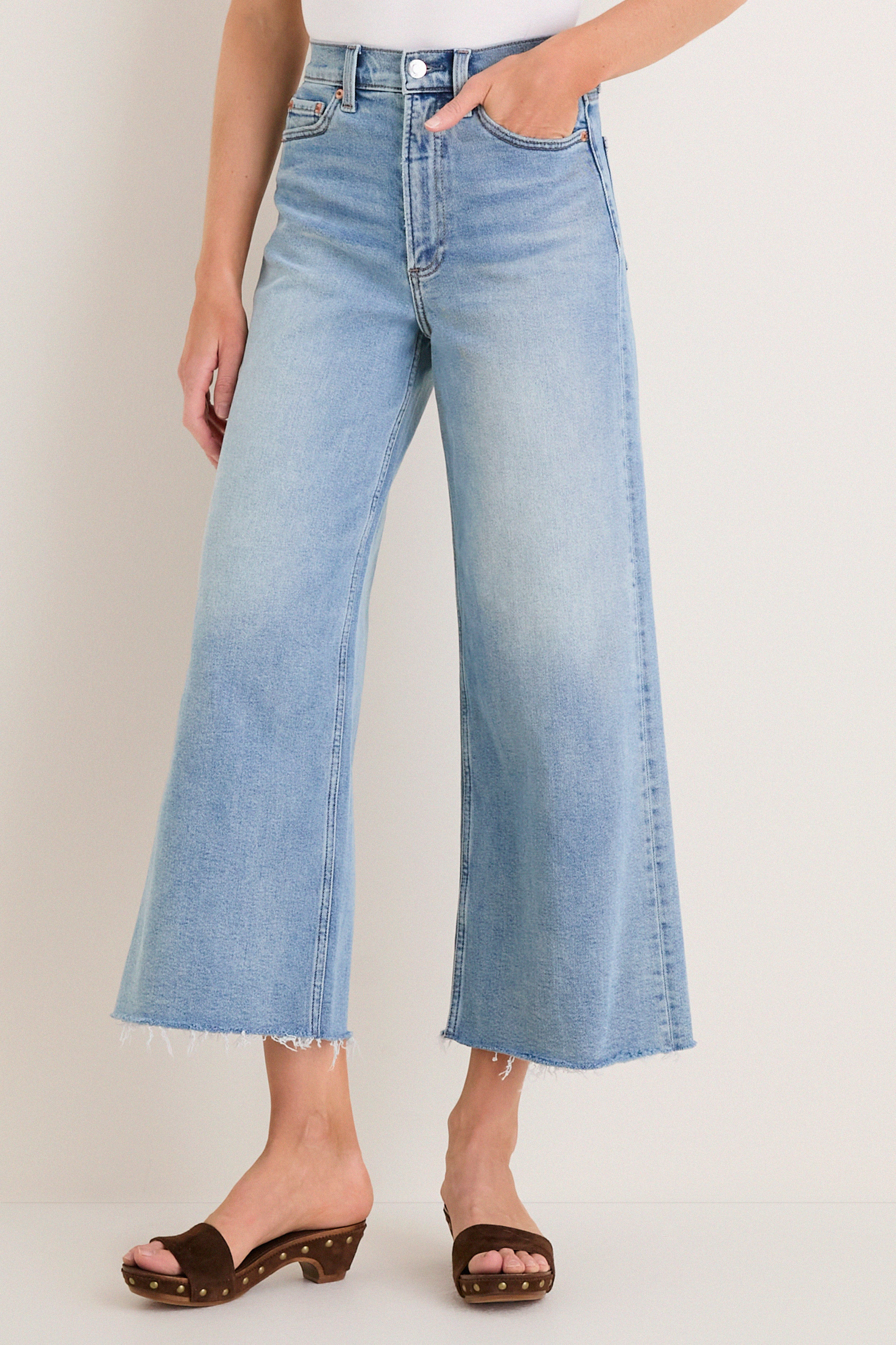Bistro High Rise Ultra Wide Leg Lana Crop | Tuckernuck (US)