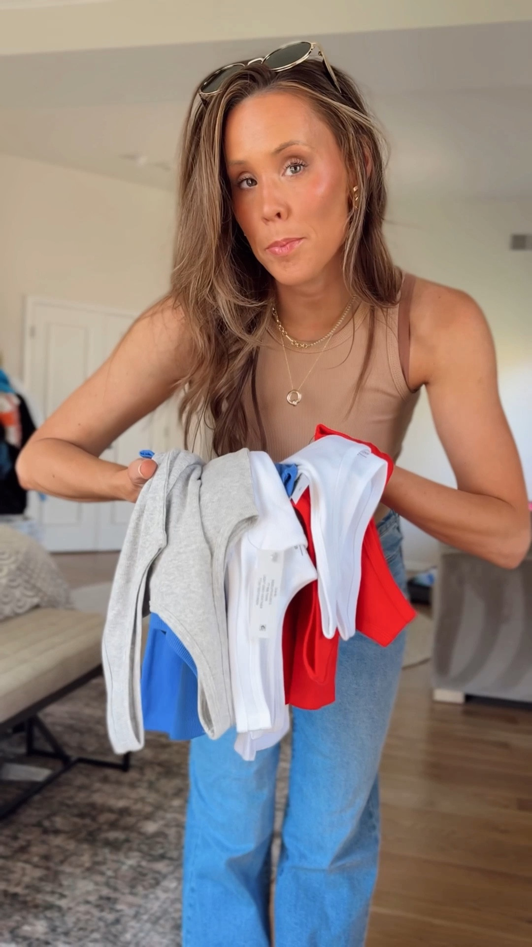 Walmart tank tops for under $4! The best versatile tank top!

Walmart finds, Walmart fashion, wardrobe basics, capsule wardrobe