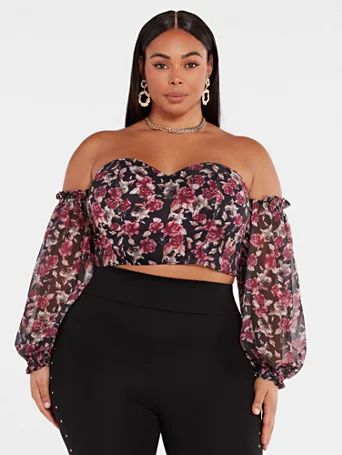 Pilar Off The Shoulder Floral Top - Fashion To Figure | Fashion to Figure