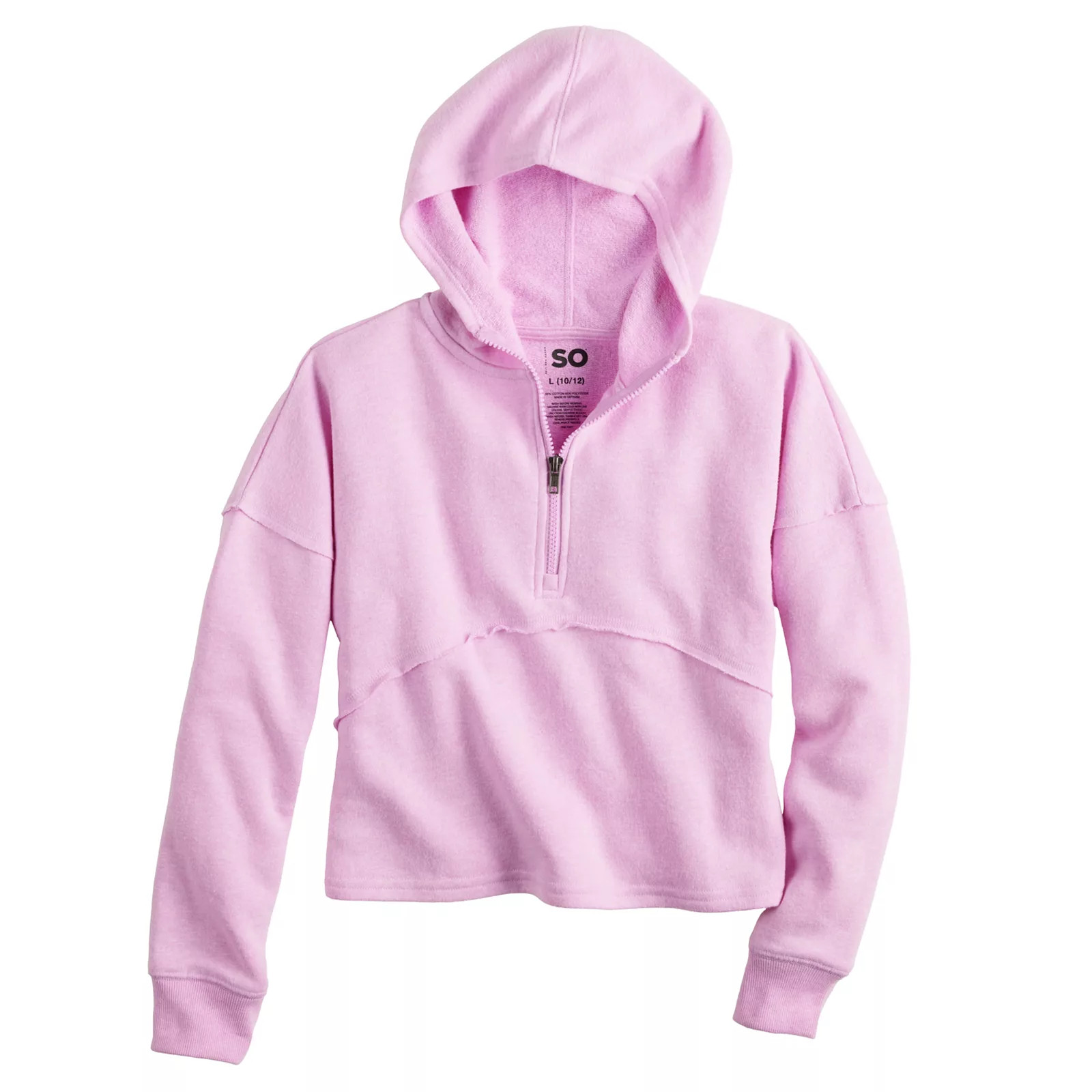 Girls 6-20 SO® Seamed Hooded Sweatshirt in Regular & Plus Size | Kohl's