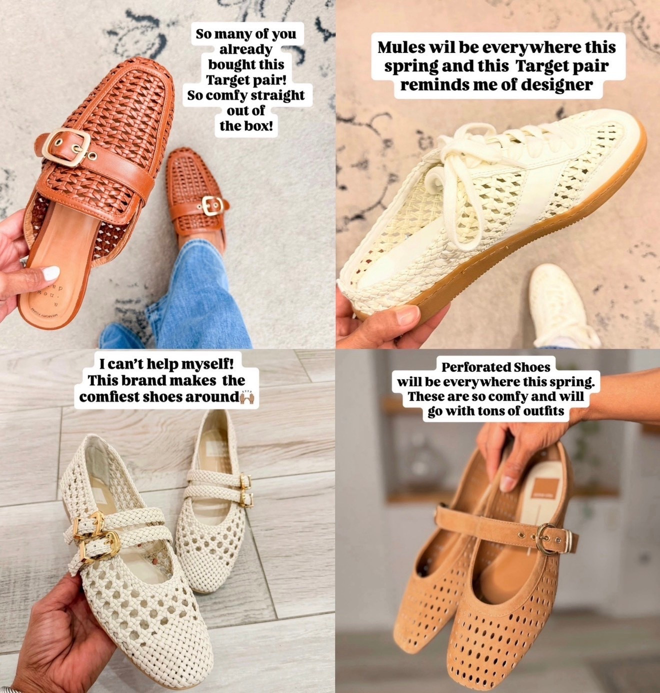 Spring shoes on heavy rotation.
Everything fit tts.


#LTKOver40 #LTKSeasonal #LTKPetite