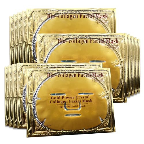 Jakuva 24k Gold Gel Facial Mask,SkinCare Facial Patch Collagen Face Mask for Moisturizing, Puffiness, Anti Wrinkle and Hydrateing Your Beautiful Face, 15PCS | Amazon (US)
