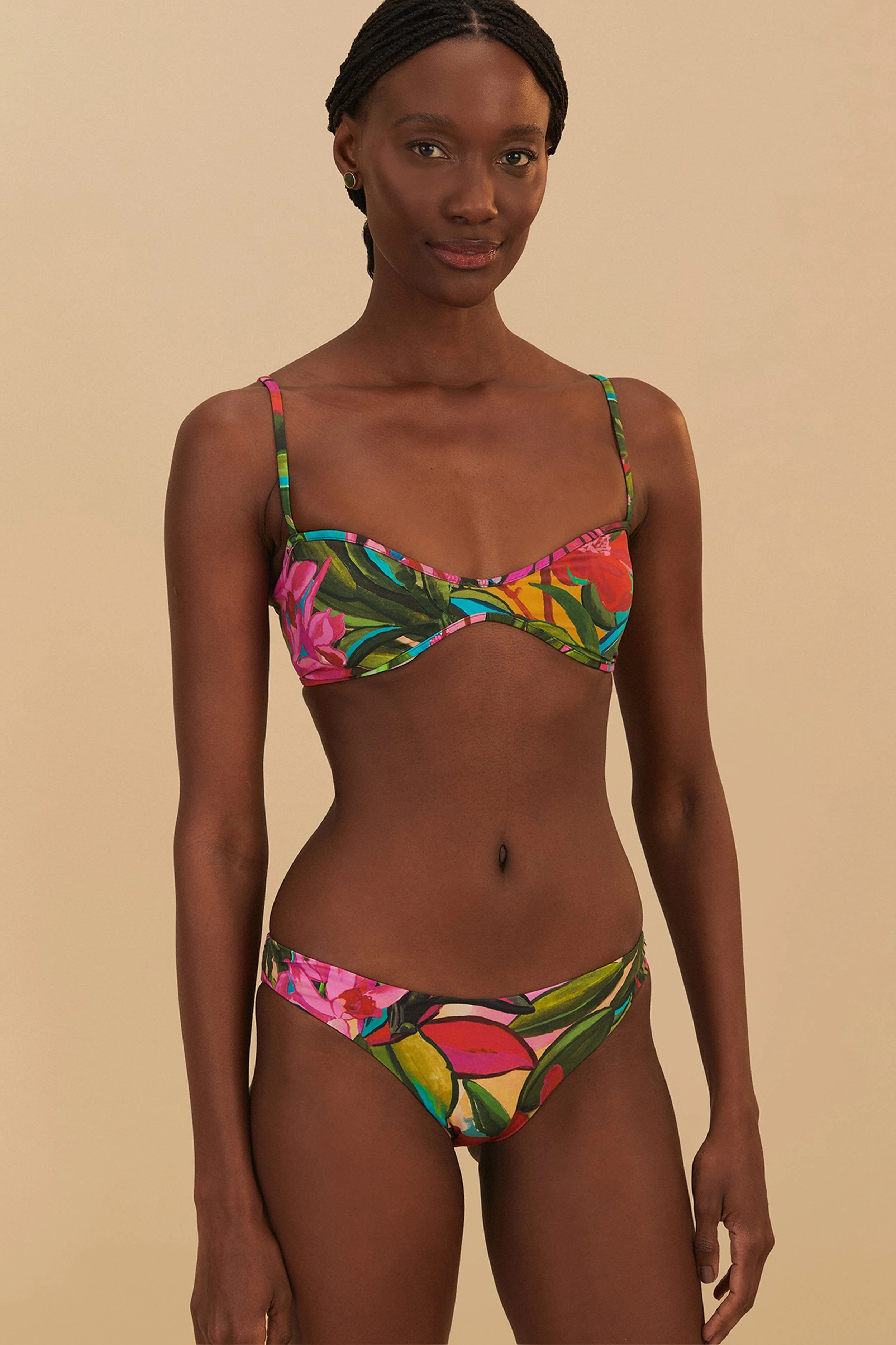 Jardin De Reve Low Full Bikini Bottom, JARDIN DE REVE MULTICOLOR / XS | FarmRio (US)