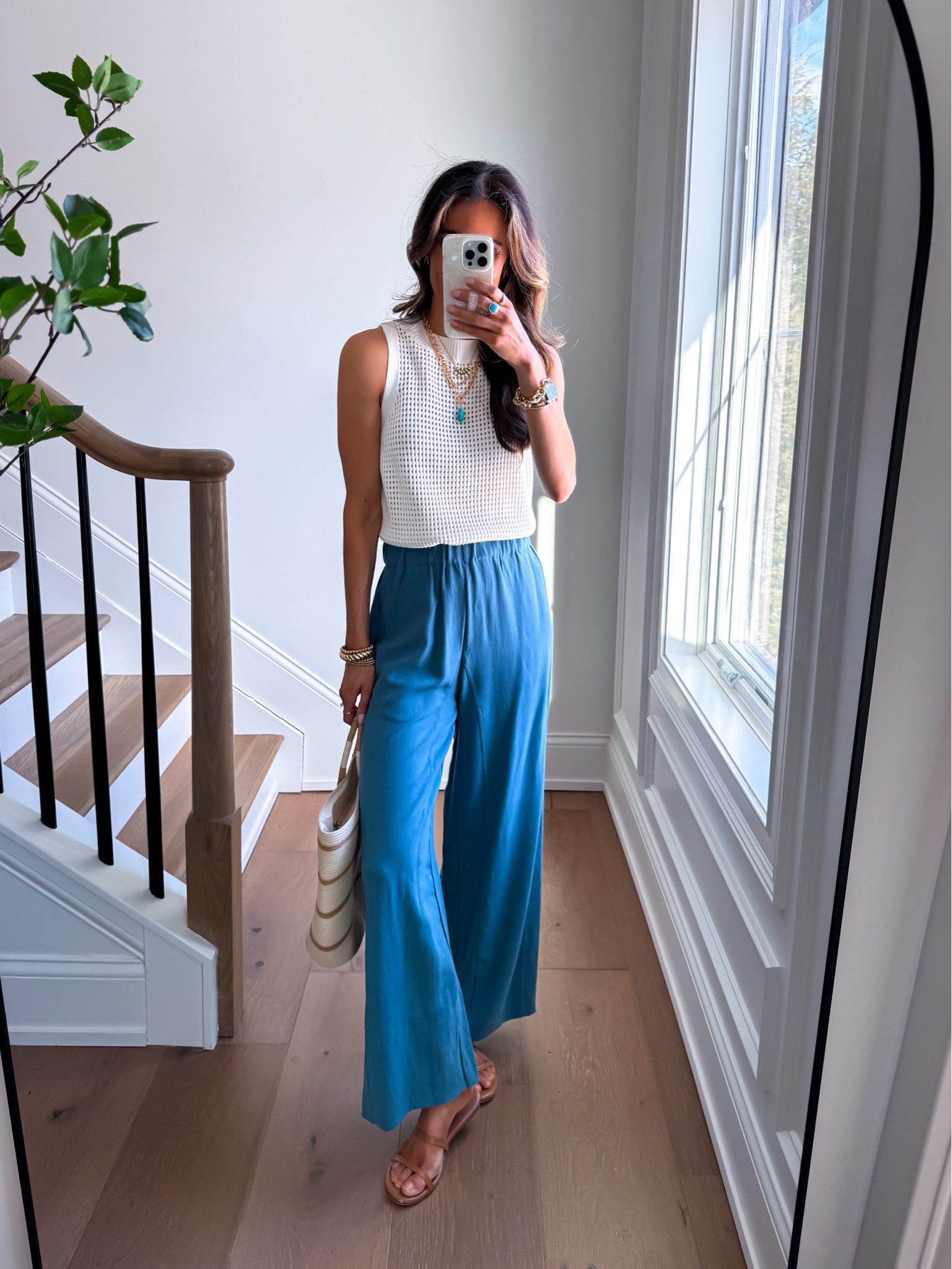 Wearing small linen pants and crochet top. Perfect for vacation or resort wear 

#LTKSeasonal #LTKmomlife #LTKTravel