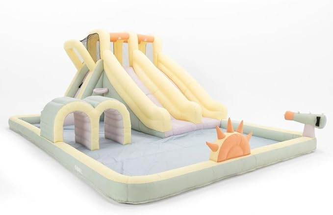 PLAYSMOL Splash Water Bounce House with Dual Slides, Inflatable Water Slide Park with Tunnels, Cl... | Amazon (US)