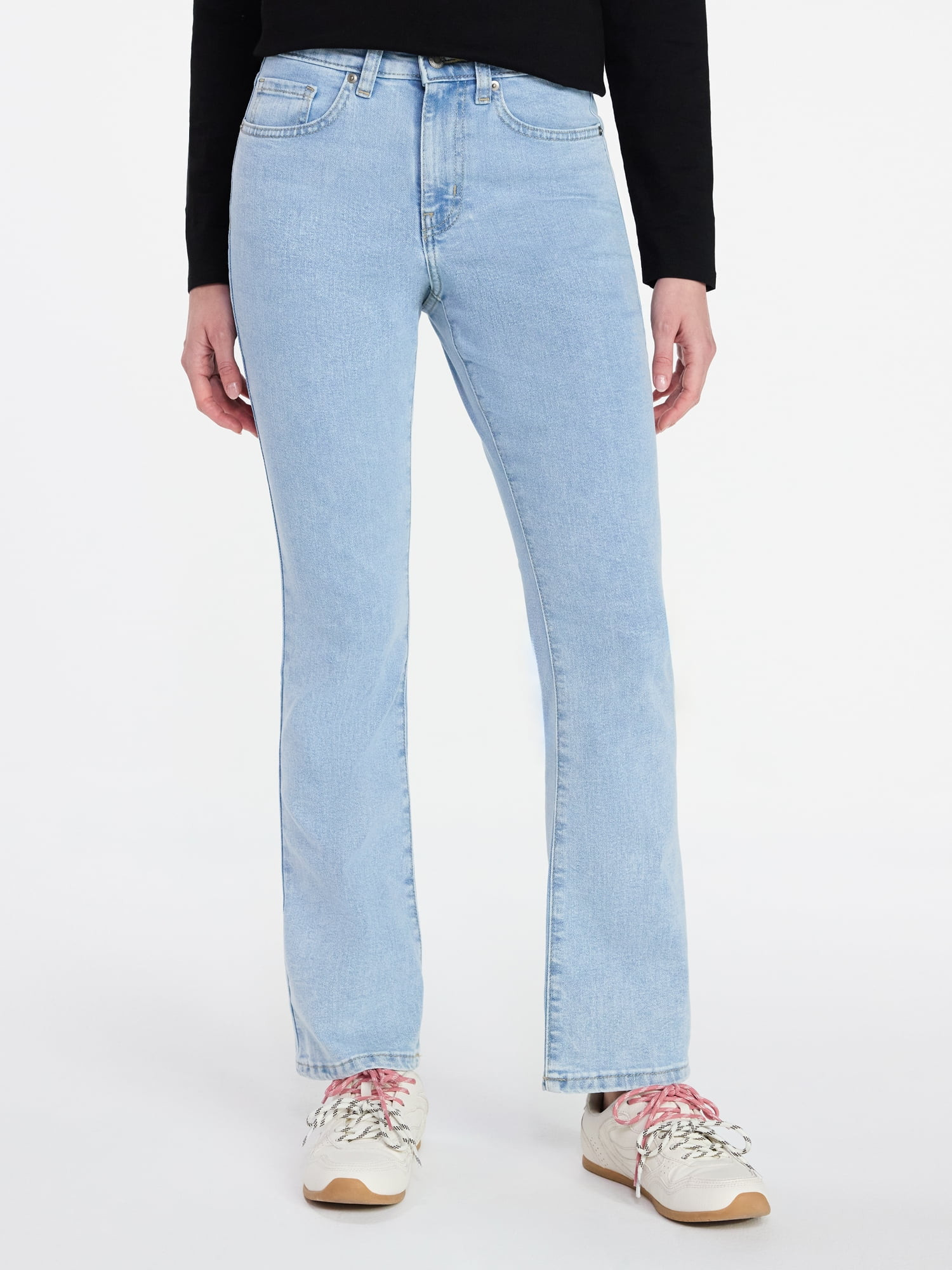 Time and Tru Women's Mid Rise Bootcut Jeans, 30" Inseam, Sizes 0-22, 10S-16S | Walmart (US)