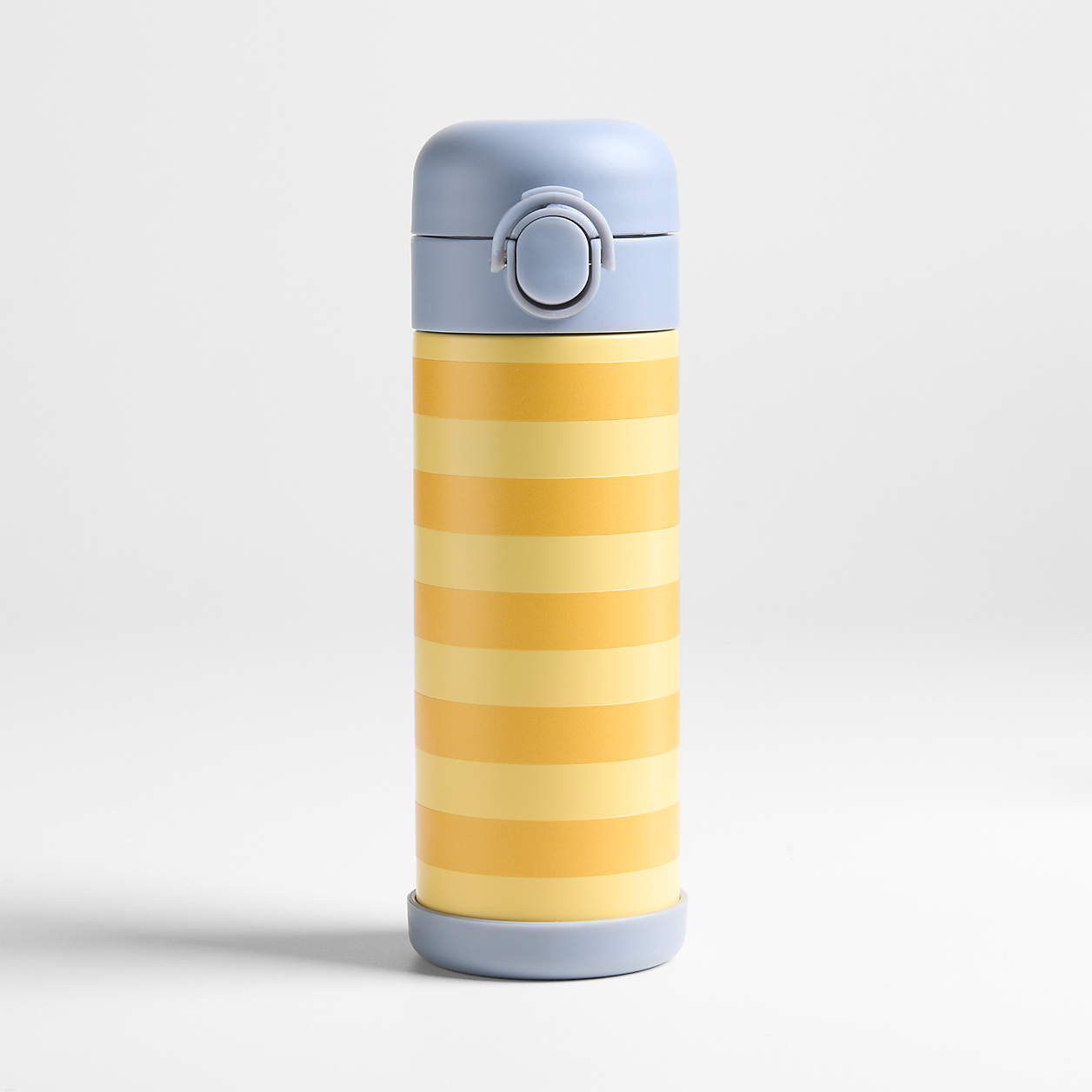 Yellow Striped Insulated Stainless Steel Kids Water Bottle with Straw and Leak-Proof Lid + Review... | Crate & Barrel