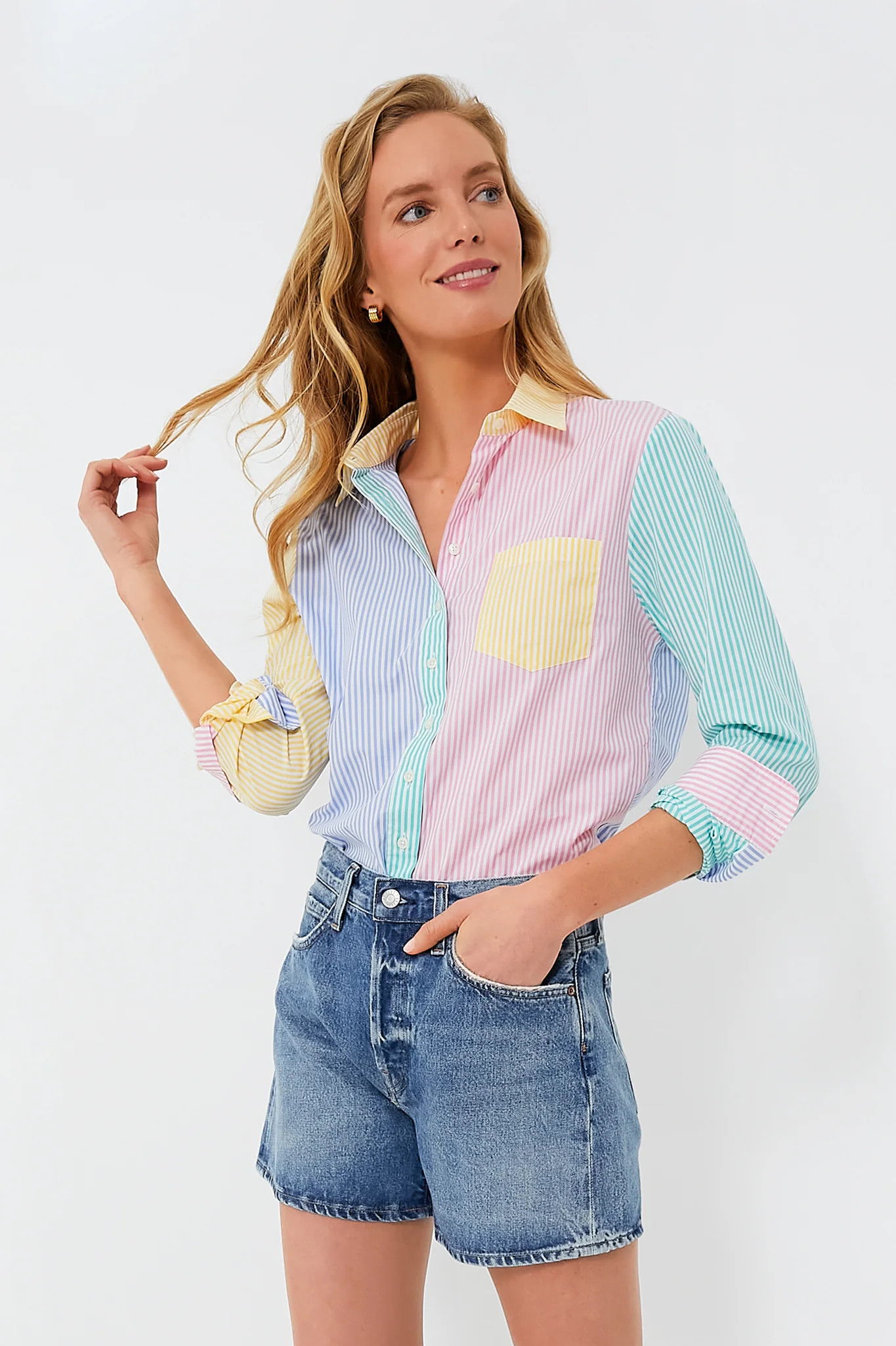 Multi Stripe Boyfriend Shirt | Tuckernuck (US)