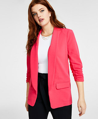 Lightweight Knit 3/4-Sleeve Blazer, Created for Macy's | Macys (US)